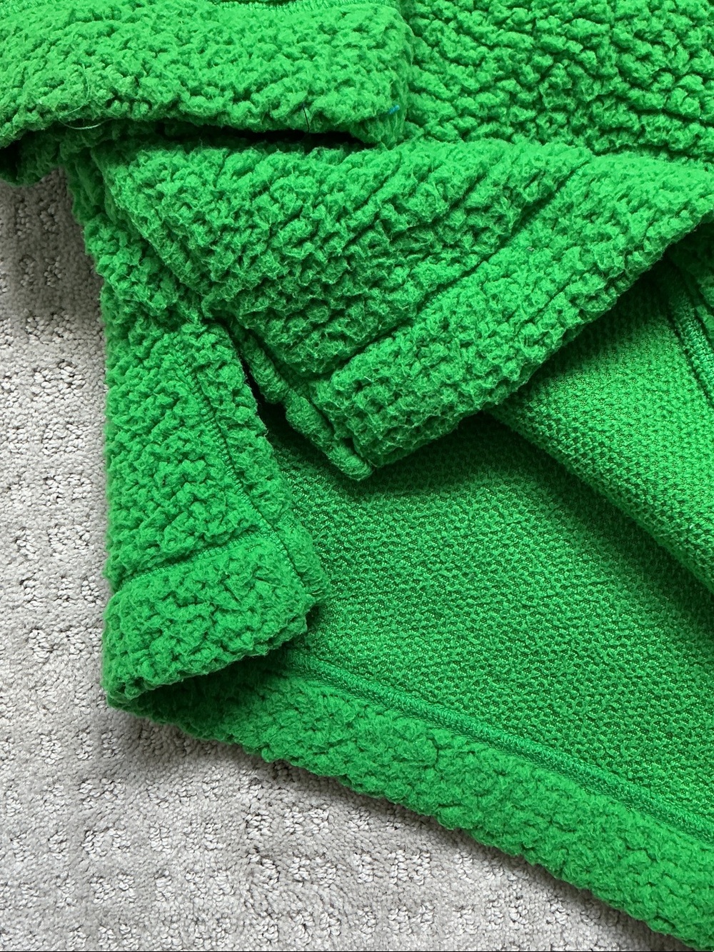 aerie Bright Green Sherpa Snap Pullover - Picture 3 of 5